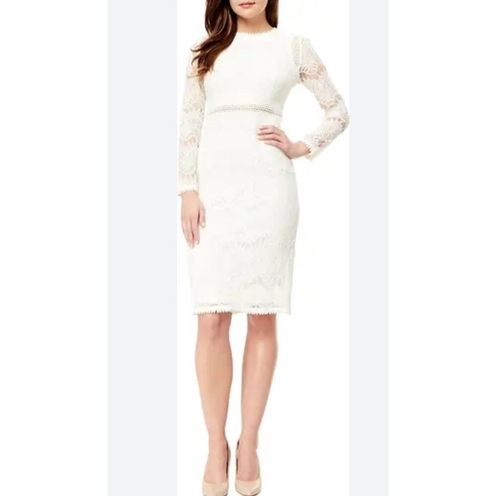 NWT Love X Design Pencil Dress Size XL Ivory Lace Long Sleeve MIDI Romantic Boho
